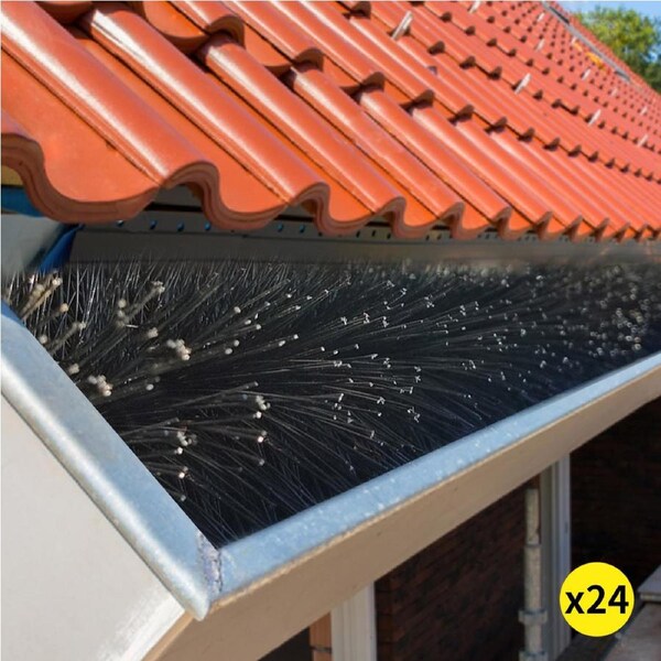 Lambu Gutter Brush Guard Leaf Heavy Duty Twigs Filterr Garden 92x10cmX6/12/24/36 Set of 24 Packs