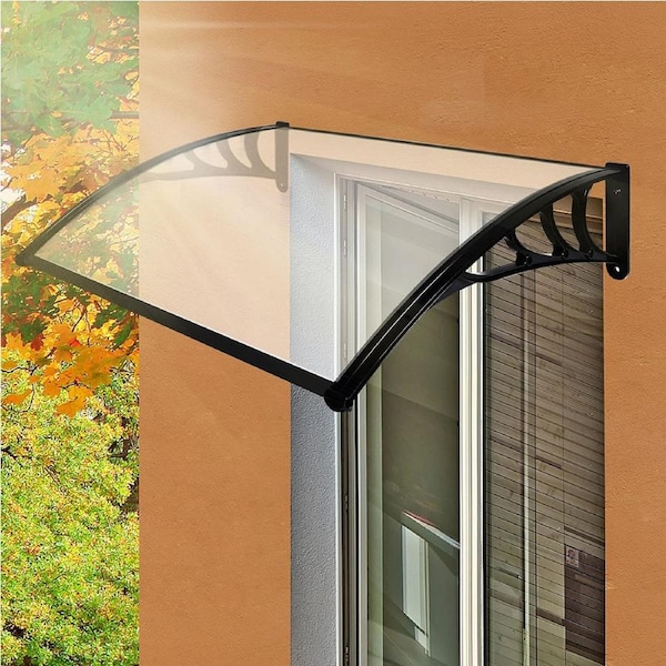1m x 1.2 - 6m Mountview Door & Window Awnings - Tawny/Clear Clear / 1mx1.2m
