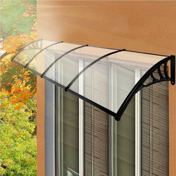 1m x 1.2 - 6m Mountview Door & Window Awnings - Tawny/Clear Clear / 1mx4m