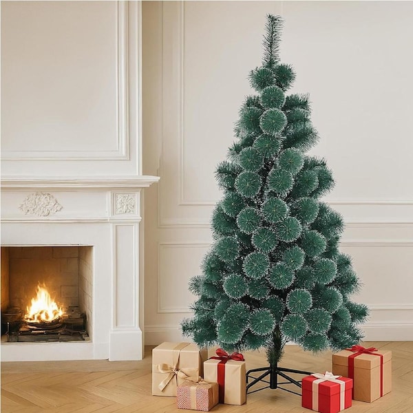 150-210cm Christmas Tree Santaco, Full Pine Needle Snow Flocked Artificial 1.8M