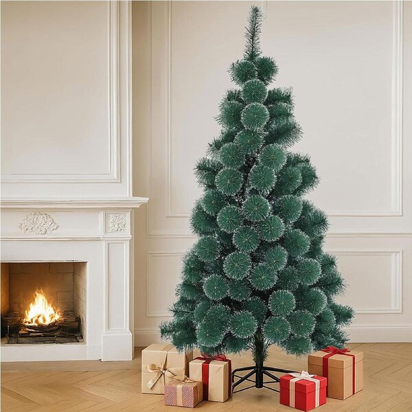 150-210cm Christmas Tree Santaco, Full Pine Needle Snow Flocked Artificial 2.1M