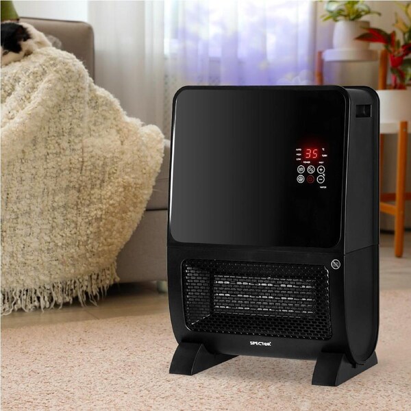 Spector Space Heaters Electric Portable Instant Fireplace Heater 3D Flame 2000W 2 in 1(Heater&Humidifier)