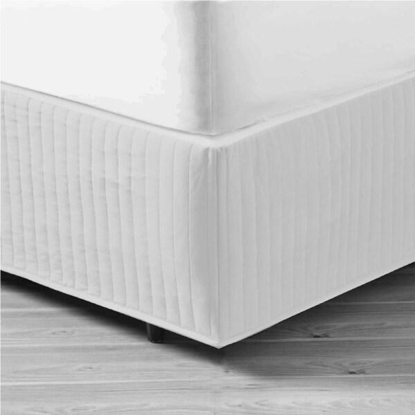 Quilted Bed Valance White / King Single