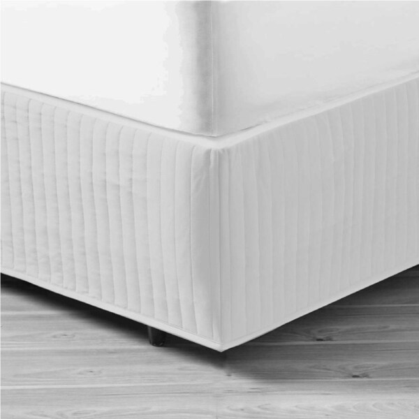 Quilted Bed Valance White / King