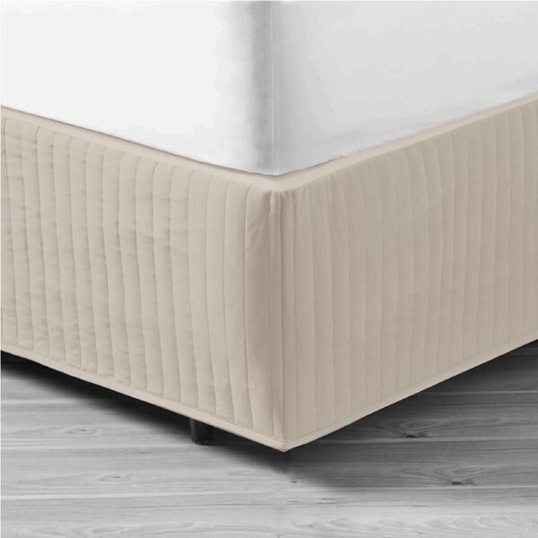 Quilted Bed Valance Oatmeal / King Single
