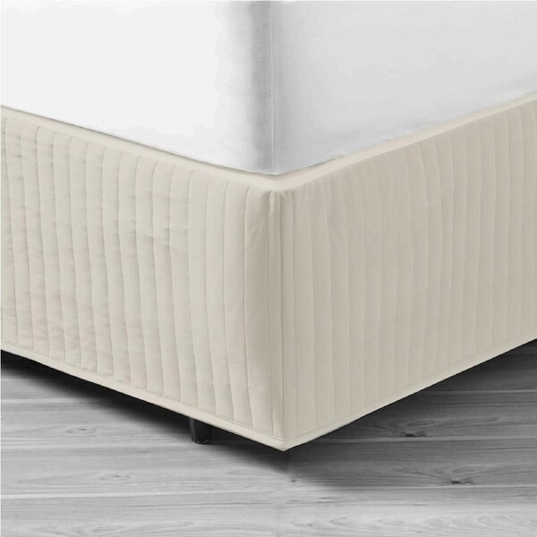 Quilted Bed Valance Cream / King Single