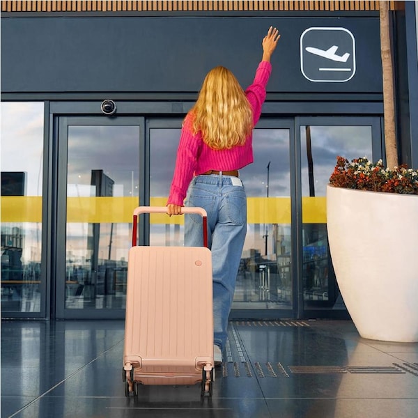 Slimbridge Luggage Suitcase Trolley Travel TSA Lock Wide Handle 20" 26" 26" / Pink