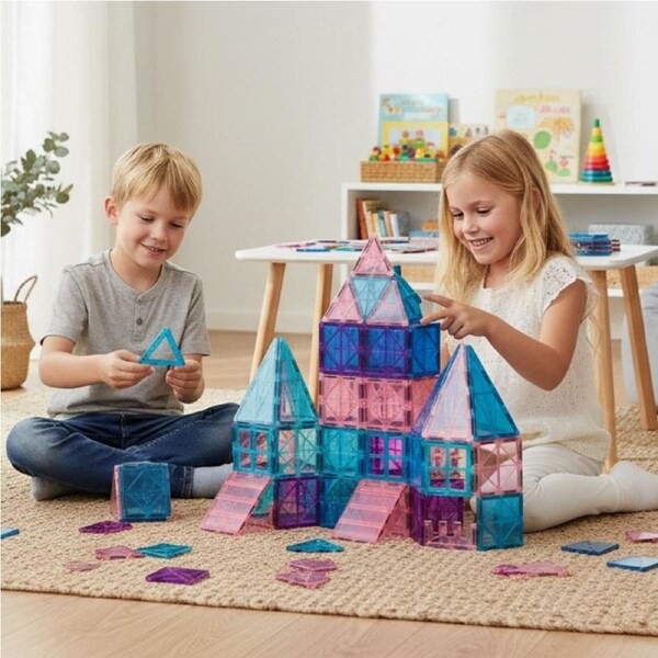 100Pcs/120Pcs BoPeep Magnetic Tile Set - Frozen Building Set 120 pcs