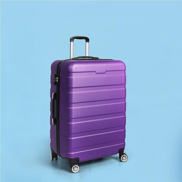 Slimbridge Luggage Case Trolley Carry On Suitcase TSA Hard Shell 20" 24" 28" 28" / Purple