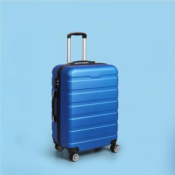 Slimbridge Luggage Case Trolley Carry On Suitcase TSA Hard Shell 20" 24" 28" 24" / Blue