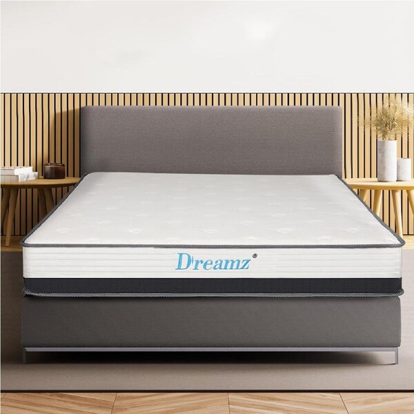 Dreamz Mattress Spring Queen Double King Single Bed Foam Firm 13cm-23cm Single / 21cm Thick