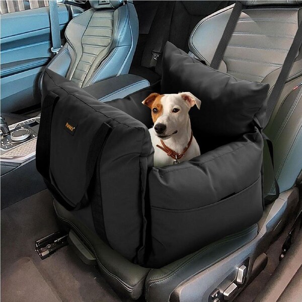 Pawz Dog Car Seat Booster Belt Pet Portable Travel Bed Hand-carry Washable Black