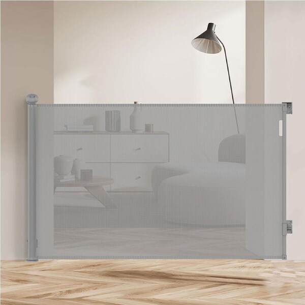 150cm/300cm BoPeep Baby & Pet Safety Gate Adjustable Retractable for Stairs and Doorways 300cm Wide / Grey