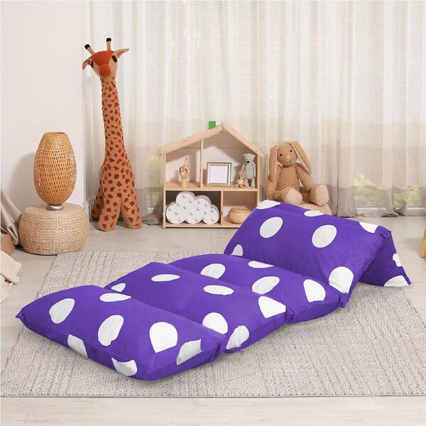 Dreamz Floor Bed Mattress Foldable Lounge Pillow Portable Kid Sofa Cushion Couch Large / Purple
