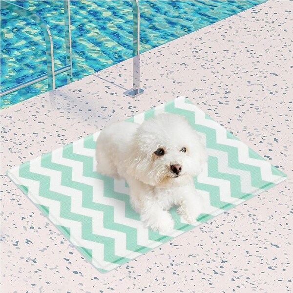 Pawz Pet Cooling Mat Gel Dog Water Bed Ice Mattress Non-Toxic Self-Cool Durable S (50cm x 40cm) / Green