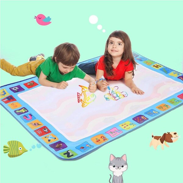 Bopeep Kids Drawing Mat 110cm x 150cm Aqua Doodle Water Painting Board Classic