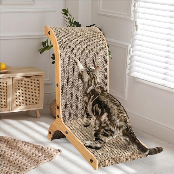 Pawz Cat Scratcher Scratching Board Corrugated Cardboard Scratch Bed Toy Pad Mat Model C