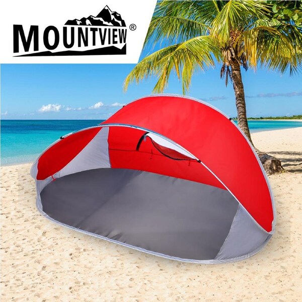 Mountview Pop Up Tent Camping Beach Tents 2/4 Person Portable Hiking Shelter Red / Model 5