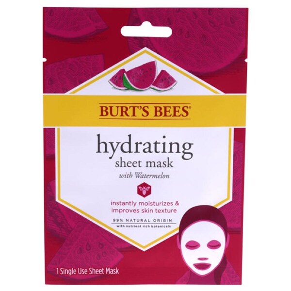 Burts Bees Hydrating Sheet Mask with Watermelon by Burts Bees for Women - 1 Pc Mask 1 Pc