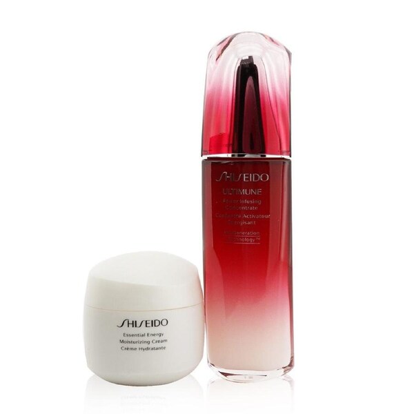 Shiseido Defend & Regenerate Power Moisturizing Set: Ultimune Power Infusing Concentrate N 100ml + Essential Energy Moisturizing Cream 50 ml 2pcs 2pcs