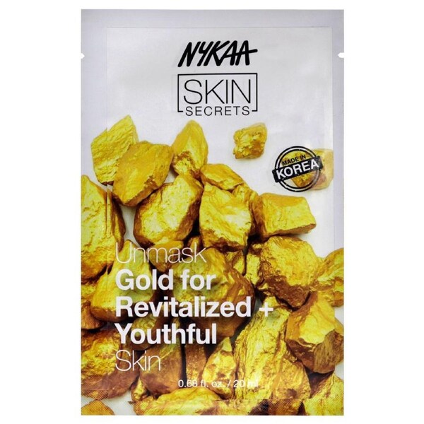 Skin Secrets Sheet Mask - Gold by Nykaa Naturals for Women - 1 Pc Mask 1 Pc