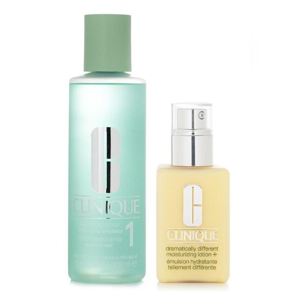 Clinique Dramatically Different Set 1: Moisturizing Lotion+ & Clarifying Lotion 1 - For Very Dry to Dry Combination Skin 2pcs 2pcs