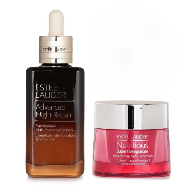 Estee Lauder Estee Lauder Nutritious Super-Pomegranate Radiant Energy Night Creme/ Mask + Advanced Night Repair Synchronized Multi-Recovery Complex 2pcs 2pcs