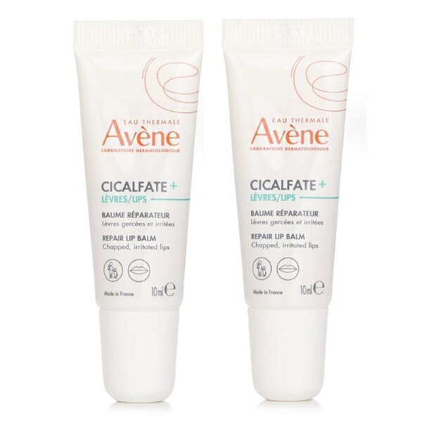 Avene 1+1 Set Cicalfate LIPS Repair Balm - For Chapped, Irritated Lips 10ml/0.34oz x2 10ml/0.34oz x2