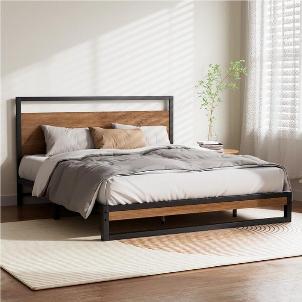 Artiss Metal Bed Frame Single Double King Bed Base Platform DANE Queen