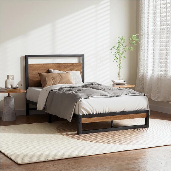 Artiss Metal Bed Frame Single Double King Bed Base Platform DANE Single