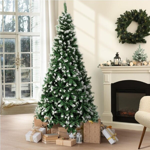 Tinseltown Christmas Tree 1.8M/2.1M/2.4M Xmas Trees Snowy Green 2.4M