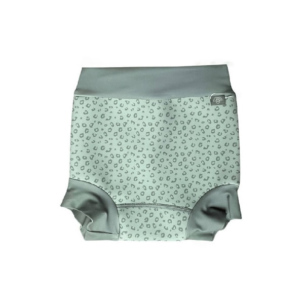 Swim Essentials Washable Neoprene Swimming Nappy Pants Green Leopard 3-6 Months