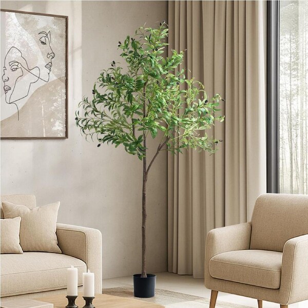 Livsip150-210cm Artificial Olive Tree Faux Plants Home Garden Decor 180cm