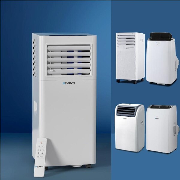 Devanti Portable Air Conditioner Cooling Mobile Fan Window Cooler 2055 W