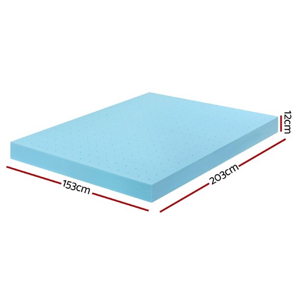 Giselle 12cm Memory Foam Mattress Topper Ventilated Cool Gel Bamboo Cover All Size Queen