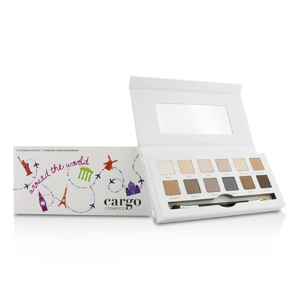 Cargo Around the World Eye Shadow Palette (12x Eye Shadow, 1x Shadow Brush) 12x0.8g/0.03oz 12x0.8g/0.03oz