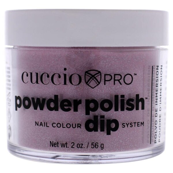 Pro Powder Polish Nail Colour Dip System - Pink with Silver Glitter by Cuccio Colour for Women - 1.6 oz Nail Powder 1.6 oz
