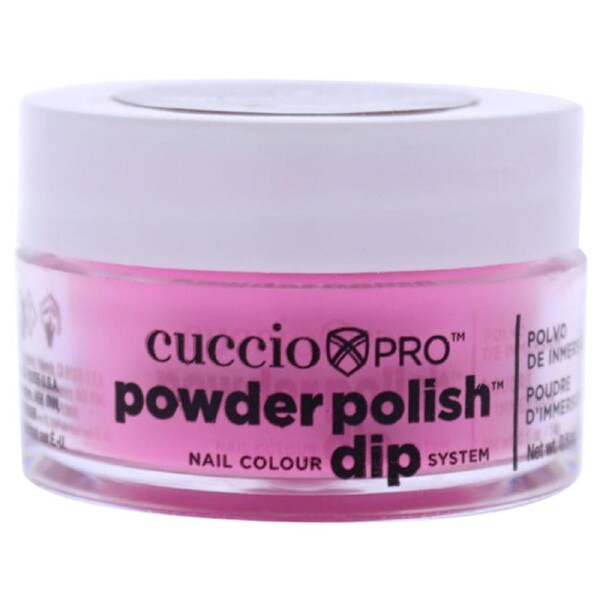 Pro Powder Polish Nail Colour Dip System - Bright Neon Pink by Cuccio Colour for Women - 0.5 oz Nail Powder 0.5 oz