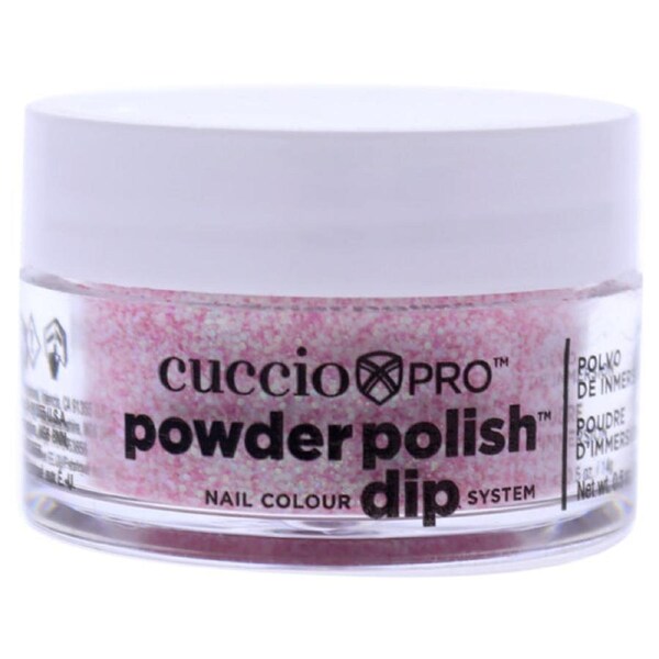 Pro Powder Polish Nail Colour Dip System - Soft Pink Glitter by Cuccio Colour for Women - 0.5 oz Nail Powder 0.5 oz