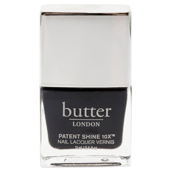 Patent Shine 10X Nail Lacquer - Union Jack Black by Butter London for Women - 0.4 oz Nail Polish 0.4 oz