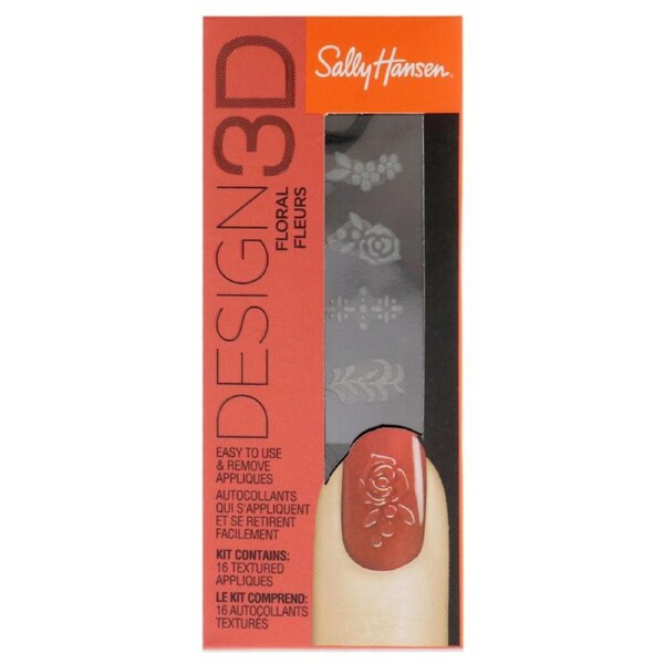 Design 3D Nail Sticker - 320 Floral by Sally Hansen for Women -16 Pc Sticker 16 Pc