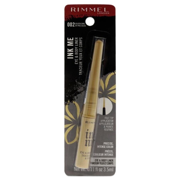 Ink Me Eyes and Body - 002 Gold by Rimmel London for Women - 0.11 oz Eyeliner 0.11 oz