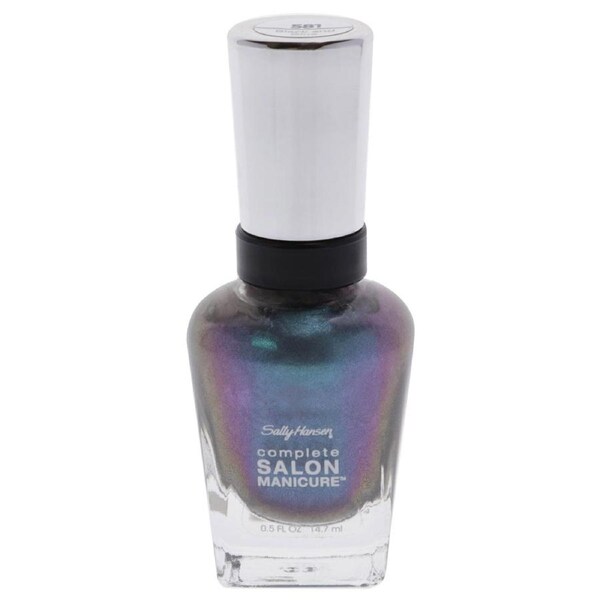 Complete Salon Manicure - 581 Black and Blue by Sally Hansen for Women - 0.5 oz Nail Polish 0.5 oz