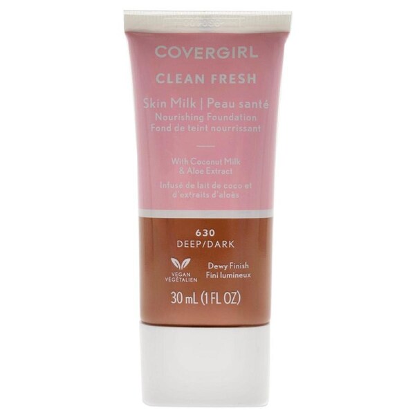 Clean Fresh Skin Milk Foundation - 630 Deep Dark by CoverGirl for Women - 1 oz Foundation 1 oz