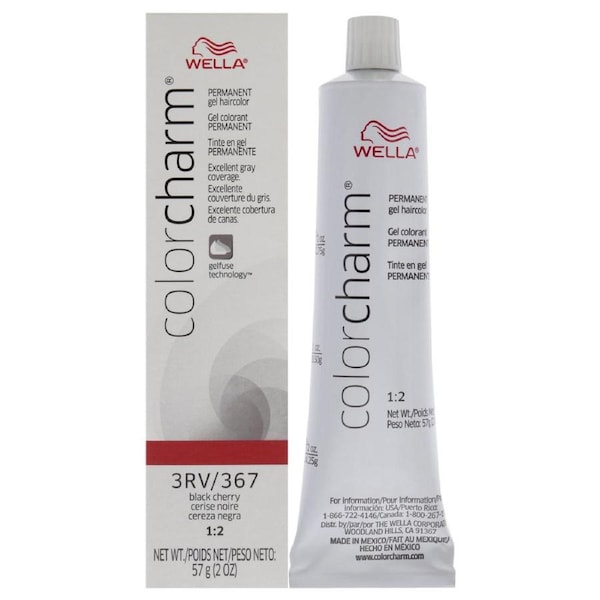 Color Charm Permanent Hair Color Gel - 3RV 367 Black Cherry by Wella for Unisex - 2 oz Hair Color 2 oz