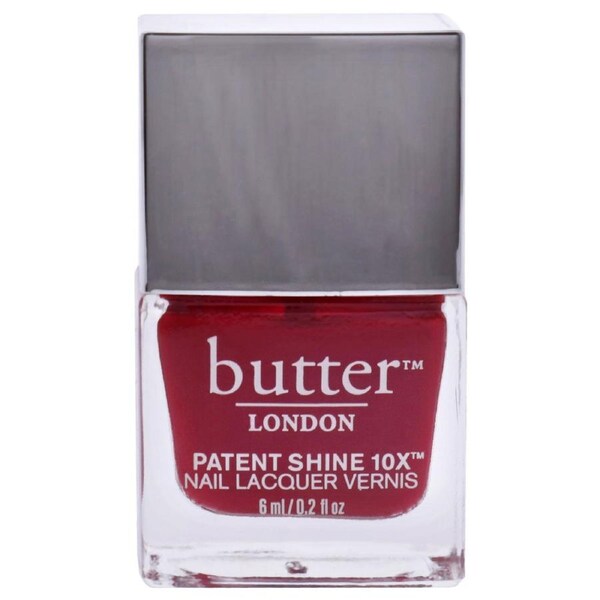 Patent Shine 10X Nail Lacquer - Her Majestys Red by Butter London for Women - 0.2 oz Nail Polish 0.2 oz