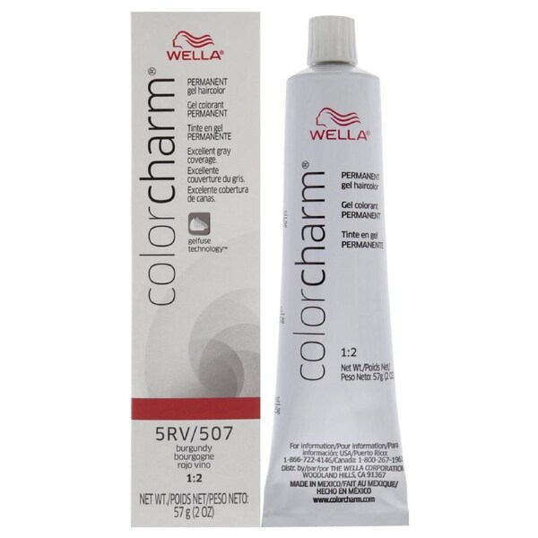 Color Charm Permanent Hair Color Gel - 5RV 507 Burgundy by Wella for Unisex - 2 oz Hair Color 2 oz