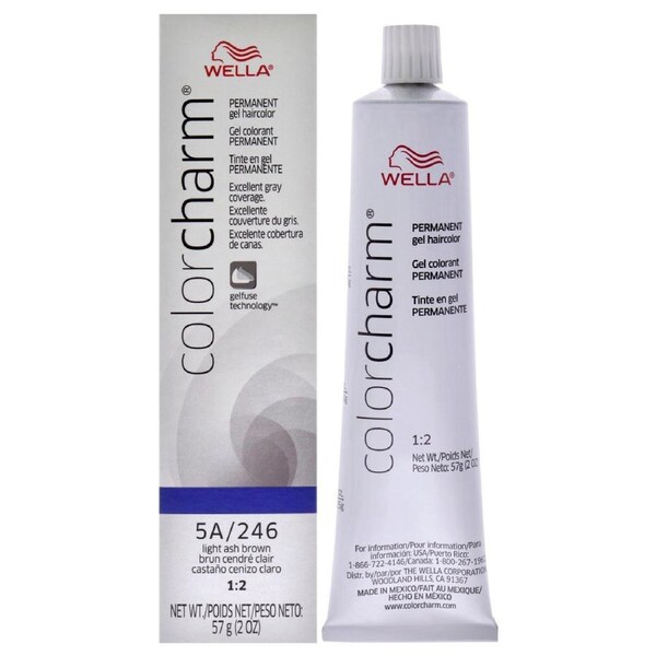 Color Charm Permanent Hair Color Gel - 246 Light Ash Brown by Wella for Unisex - 2 oz Hair Color 2 oz