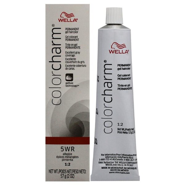 Color Charm Permanent Hair Color Gel - 5WR Allspice by Wella for Women - 2 oz Hair Color 2 oz