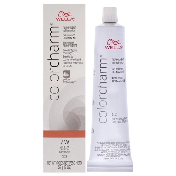 Color Charm Permanent Hair Color Gel - 7W Caramel by Wella for Women - 2 oz Hair Color 2 oz